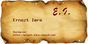 Ernszt Imre névjegykártya